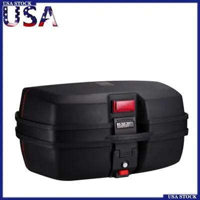 45L Black ABS Plastic Rear Box Tail Luggage Storage Case For Motorcycle Scooter • $102.89