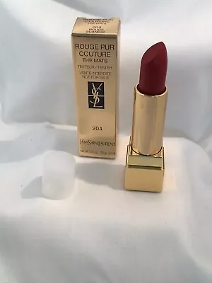 YSL Rouge Pur Couture The Mats 204 Rouge Scandal Full Size  Sample Lipstick NEW • £14.99