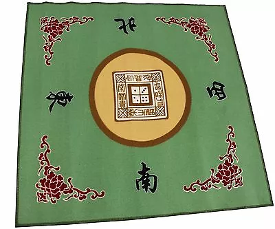 31  Green Slip Slide Resistant Mahjong Card Domino Game Table Cover Mat • $21.95