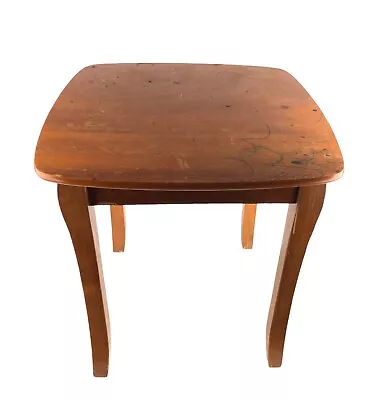 Vintage Simple Wooden End Table Rounded Corners • $24.99