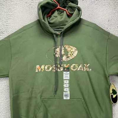 Mossy Oak Sweater Adult Large Green Camo Graphic Print Hoodie Sweatshirt Men NEW • $23.75