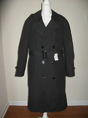 US Military-Army Men's Black Raincoat Trench Coat W/Removable Liner-Size 38S • $49.99