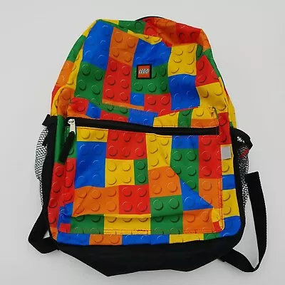 £27.18 • Buy Lego Multi-Color Bricks 16  Backpack W/Front Zipper Pocket & 2 Mesh Side Pockets