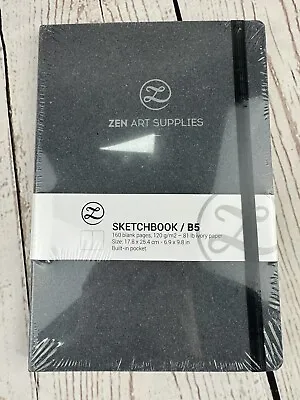 ZenART B5 Gray Leather Sketchbook 120 GSM Acid-Free 7x10  Art Journal • $17.20