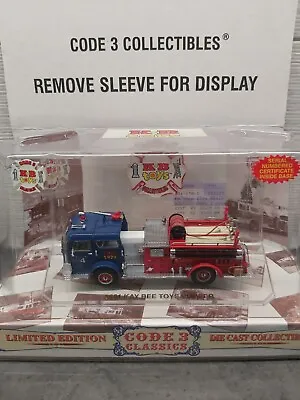 Code 3 Collectibles Pierce Managers Pumper Fire Engine  Kay Bee Toys 1999. 12353 • £59.99
