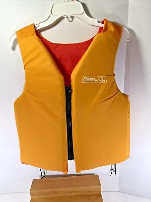 COLEMAN Boating Vest Flotation Aid Type3 Full Zip Jacket Sz XL REVERSABLE 36-48  • $45.04