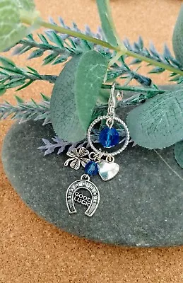£4.80 • Buy Tradition💙Wedding Bouquet Charm Horseshoe💐 Bride-to-Be 💙SOMETHING BLUE💙(5cm)