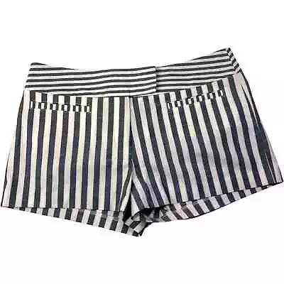 MILLY Black & White Stripe Shorts - Size 4 • $34.88