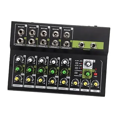 Audio Mixer 10 Channel Line Mixer Professional For DJ Karaoke Live • £55.32