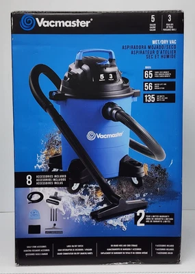 $59 • Buy Vacmaster VOC507PF - 5gal - 3 Peak HP -  Wet/Dry Vacuum - W/ Accessories - NEW 