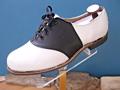 40/50s Vintage Pencor  Black And White Saddle Shoes US Wms 9 1/2 Wide • $88