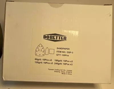 Dobetter 120 Pc Sandpaper Mouse Sander Dsp3 60 120 180 And 240 Grit • $15.99