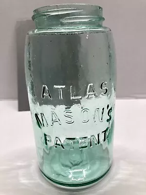 Atlas Mason’s Patent Blue Jar Vintage Blue Glass • $2.75