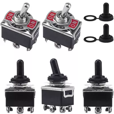 5x 3 Position 6 Terminal On/Off/On DPDT Toggle Switch+Waterproof Boot  • $11.95