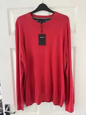 Eden Park Men’s Red Jumper Size XL Sweater Sweatshirt Pullover • £65
