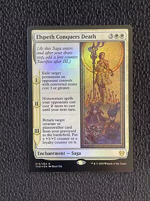 Elspeth Conquers Death FOIL Theros Beyond Death NM MTG Rare 013/254 • $1.99