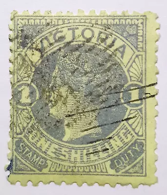 Victoria Australia Stamp 1884-86 1/- Queen Victoria Scott # 153 Used • $0.99