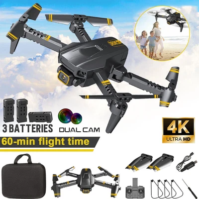 $43.99 • Buy 4K GPS Drone HD Camera Drones Foldable WiFi RC Quadcopter For Kids Beginner Gift