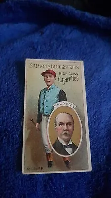 Cigarette Card - Salmon & Gluckstein Owners & Jockeys 1900- Allsopp & Mr Rose • £85