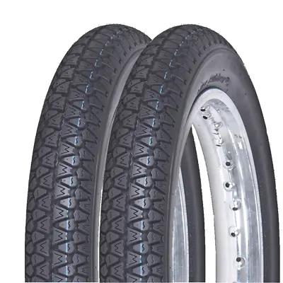 2x Tires Vee Rubber 3.50x10 59J Road Profile 054 For Scooters VESPA PX80 • £43.21