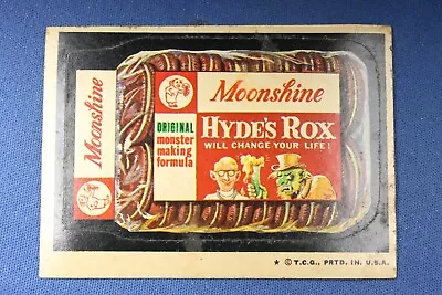 1973 Topps Series 3 - Wacky Packages -  Moonshine Hyde's Rox  - Good Condition • $2.50