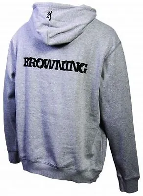 Browning Men's Gray Sweatshirt Hoodie - Buckmark Billboard • $44.95