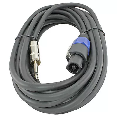 25 Ft Foot 1/4 To Speakon Compatible Pro Audio PA 12AWG Ga Gauge Speaker Cable • $20.56