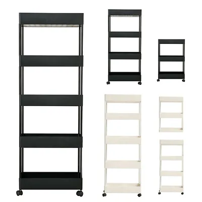 3/4/5 Tier Salon Hairdressing Storage Trolley Cart Rack Beauty Spa Shelf Home • £20.95