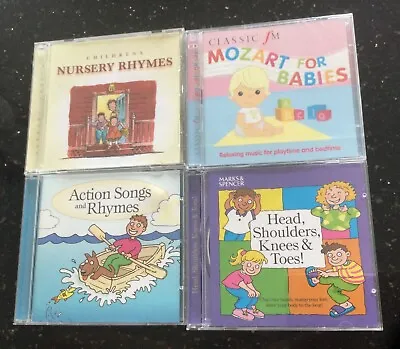 6 CHILDREN'S CDs NURSERY RHYMES Mozart For Babies M&S Head Shoulders Knees & • £5.50