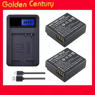 D 2x Battery &Charger For Panasonic Lumix DC-TZ90 DC-TZ95 DMW-BLE9 E DMW-BLG10 E • $37.95