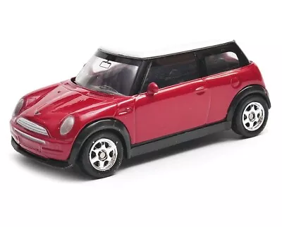 Mini Cooper British Popular Car Model Red Metal Diecast Toy 1:34 Welly Open Door • £11.65