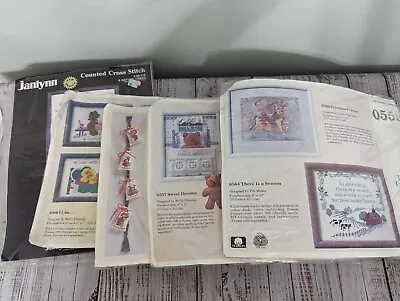 Vintage 5 Piece Lot Of Cross Stitch And Embroidery Kits New Old Stock • $15