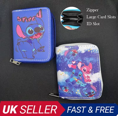 New Disney Lilo And Stitch Purse Wallet Card Holder Coin Pouch Coin Purse • £6.99