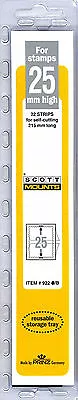 Prinz Scott Stamp Mount 25/215mm - BLACK - Pack Of 22 (25x215  25mm) STRIP  922 • $5.39
