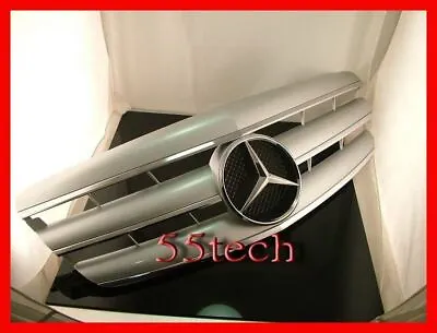 ✅ ✅ Mercedes W221 S350 S550 Grille Grill 3 Fins SILVER AMG 2007 2009 2008 S63 ✅  • $175.75