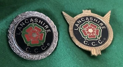 £9.99 • Buy 2 X Vintage Lancashire County Cricket Club Enamel Pin Badges Red Rose