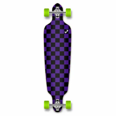 $62.99 • Buy Yocaher Drop Through Longboard Complete - Checker Purple