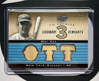 Mel Ott 2008 Upper Deck UD Premier Legendary Remnants 3 Variation /15 Bat Relic • $160