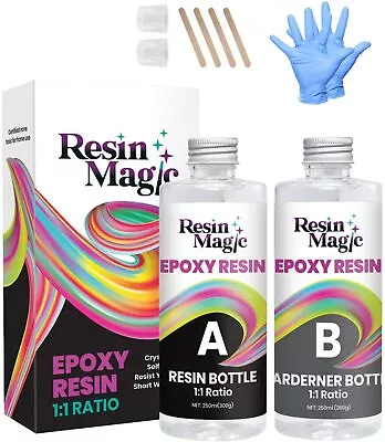 £19.99 • Buy Epoxy Resin Kit, Resin Magic, DIY Casting, Crafting, Art Projects - 1:1 - 500ml
