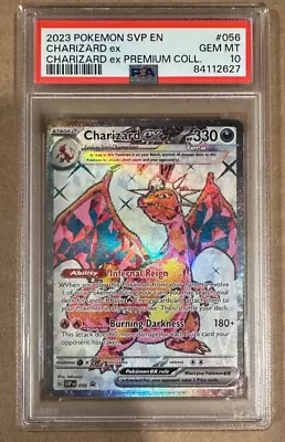 2023 Pokemon Charizard Ex 056 SVP Full Art Black Star Promo Premium PSA 10 Grade • $38