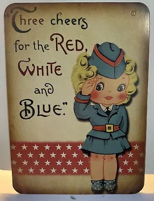 4th Of July Patriotic Independence Decor VINTAGE STYLE Die Cut Cardboard 5 X 7” • $4.99