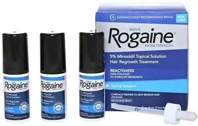 Rogaine Extra Strength 5% Minoxidil Topical Solution 3-Month Supply 60ml • £16.99