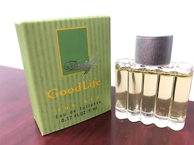 GOOD LIFE FOR MEN By DAVIDOFF 0.17 FL Oz / 5 ML EDT Miniature Splash New In Box • $44.99