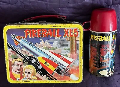 King Seeley Thermos  Fireball Xl5  And Tall Metal Bottle  2072  1964 • $125