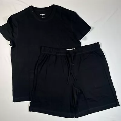 Goodfellow & Co Men's Short Sleeve Pajama Set 2pc Black L • $16.79