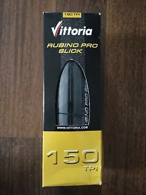 Vittoria Rubino Pro Slick Folding Clincher Tire 700x25c 150 TPI Black/Black • $33.12