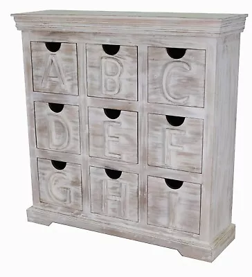 Stylish Mango Wood Mandakini Alphabetic Chest Of Drawer - 113 CM • £369