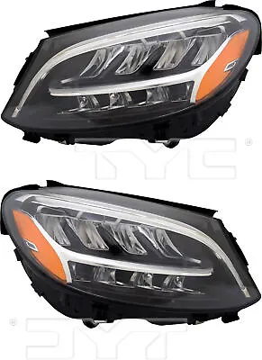 For 2019 Mercedes Benz C Class C300 Headlight Driver And Passenger Side LED • $2215.71