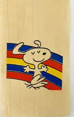 Original Vintage Snoopy Rainbow Mini Iron On Transfer Peanuts Cartoon • $1