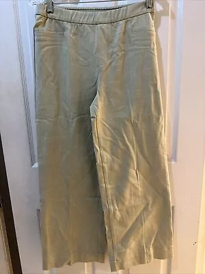 Isaac Mizrahi Live! 24/7 Stretch Heather Culotte Pants-Sage-Tall 4-NEW-A376855 • $16.99